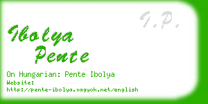 ibolya pente business card